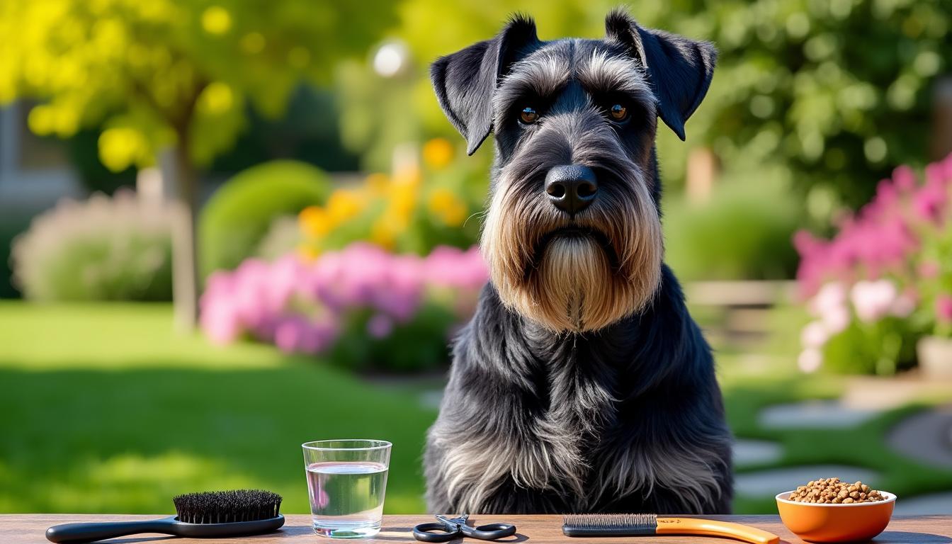 découvrez tout sur le schnauzer géant : son caractère, ses besoins en entretien et les conseils pour assurer sa santé.